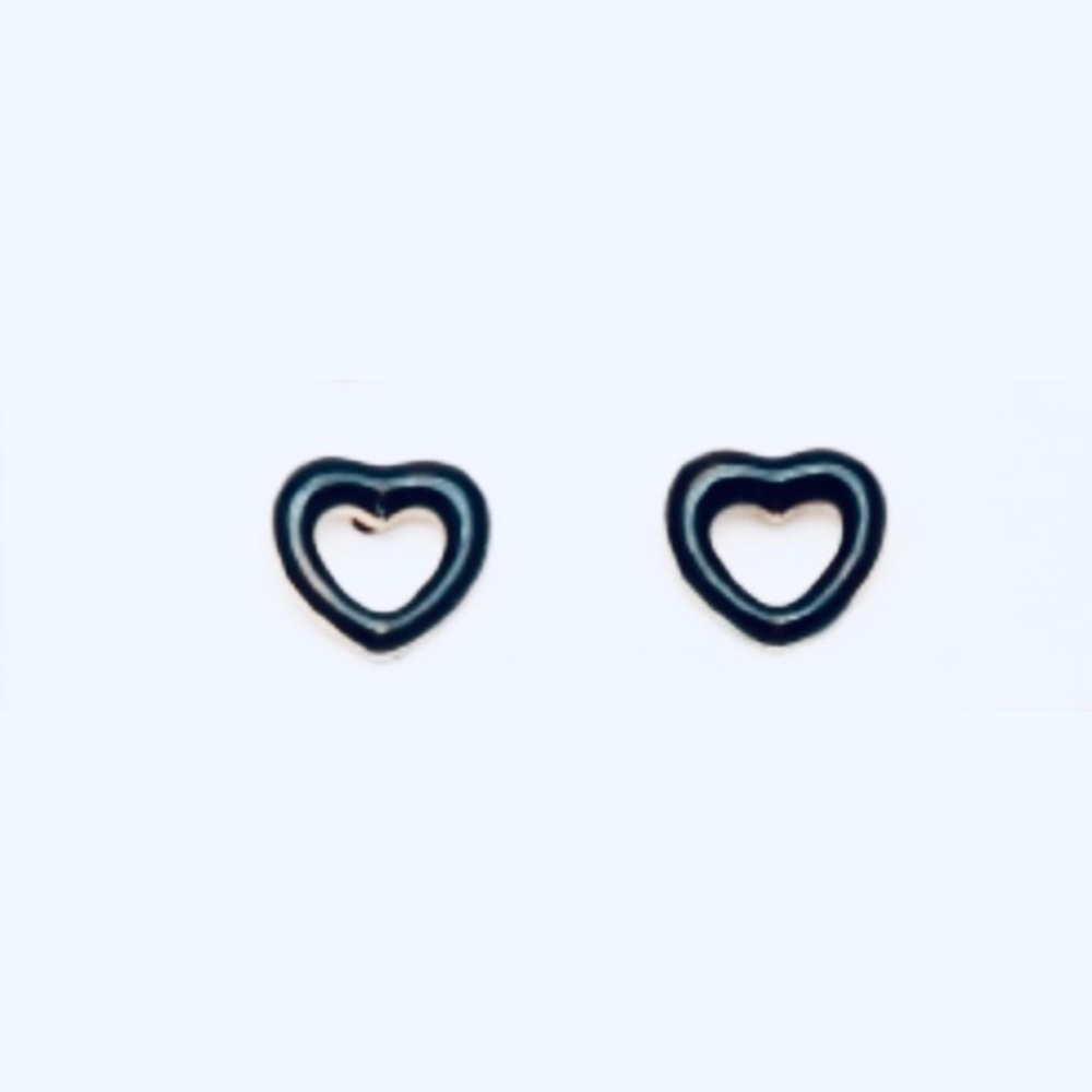 💗 Black Heart Super Cute Earrings NEW
